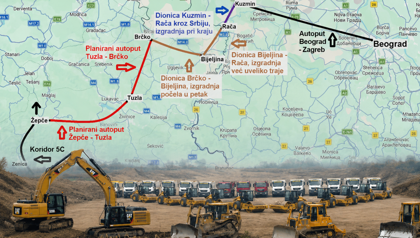 Počela gradnja dionice Brčko – Bijeljina: Ovo je put kojim bi se uskoro moglo ići prema Beogradu